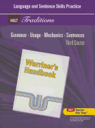 holt traditions warriners handbook language and sentence skills practice th