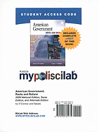 Mypoliscilab with Pearson Etext Student Access Code Card for American Government: Roots and Reform, (2011 National, Texas and Alternate Editions) (Standalone)