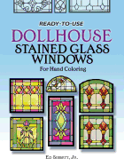 ready to use dollhouse stained glass windows for hand 