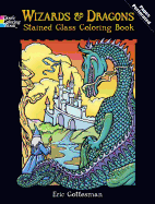 wizards and dragons stained glass coloring book