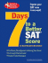7 Days to a Better SAT Score