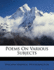Poems on Various Subjects