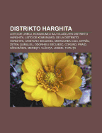 Distrikto Harghita: Listo de Urboj, Komunumoj Kaj Vila Oj En Distrikto Harghita, Listo de Komunumoj de La Distrikto Harghita, Cristuru Secuiesc, Miercurea Ciuc, Ditr U, Zetea, Umuleu, Odorheiu Secuiesc, Corund, Praid, S NCR Ieni, Mere Ti