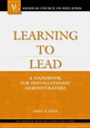 ISBN 9781573564977 product image for learning to lead a handbook for postsecondary administrators | upcitemdb.com