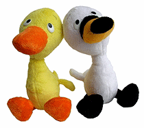 Duck & Goose Doll Pair: 2 Dolls, 9