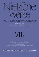 Nachgelassene Fragmente Fruhjahr 1884 - Herbst 1885
