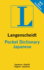 Langenscheidt Pocket Dictionary Japanese