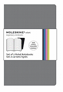 Moleskine Volant Notebook Ruled, Grey Xsmall: Set of 2