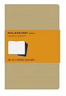 Moleskine Ruled Cahier Journal Kraft Pocket: Set of 3 Ruled Journals
