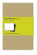 Moleskine Plain Cahier Journal Kraft Large: Set of 3 Plain Journals