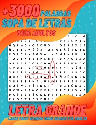 Sopa De Letras En Espaol Letra Grande 3000 Palabras Sopa De Letras