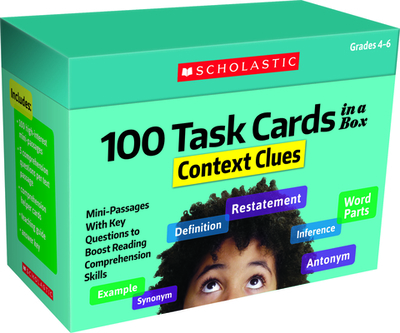 100 Task Cards in a Box: Context Clues: Mini-Passages with Key Questions to Boost Reading Comprehension Skills - Martin, Justin, and Ghiglieri, Carol