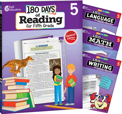 180 Days Reading, Math, Writing, & Language Grade 5: 4-Book Set - Multiple Authors, and Kinberg, Margot, and Barchers, Suzanne I