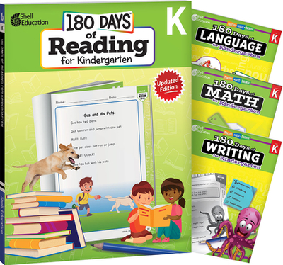 180 Days Reading, Math, Writing, & Language Grade K: 4-Book Set - Multiple Authors, and Barchers, Suzanne I, and Dugan, Christine