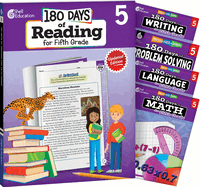 180 Days(tm) Reading, Math, Problem Solving, Writing, & Language for Grade 5: 5-Book Set: Practice, Assess, Diagnose