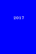 2017: Kalender/Terminplaner: 1 Woche Auf 2 Seiten, Format CA. A5, Cover Blau