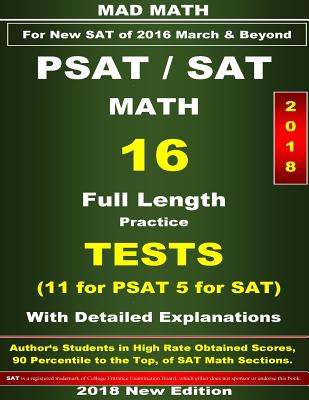 2018 PSAT-SAT Math 16 Tests - Su, John