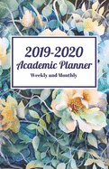 2019-2020 Academic Planner Weekly and Monthly Blue Floral Design