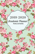 2019-2020 Academic Planner Weekly and Monthly Cyan Floral Design
