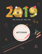 2019 the Year of the Pig Notebook: Chinese Zodiac 8.5x11 150 Page Notebook