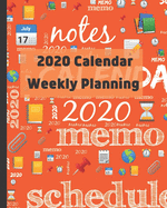 2020 Calendar: Weekly planning