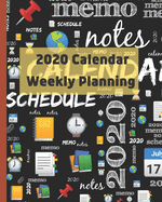 2020 Calendar: Weekly planning