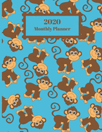 2020 Monthly Planner: Monkeys Design Cover 1 Year Planner Appointment Calendar Organizer And Journal For Writing