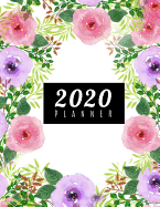 2020 Planner: January-December 2020 12-monthly Calendar Schedule Organizer with Inspirational Quotes Unique Customized Cover-Themed Colored Interior Border Volume 20 Precious Floral Design 8.5x 11 inches, 30 pages