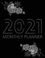 2021 Monthly Planner: 12 Month Agenda for Women, Monthly Organizer Book for Activities and Appointments, Calendar Notebook, Cream Paper, 6  x 9 , 70 Pages