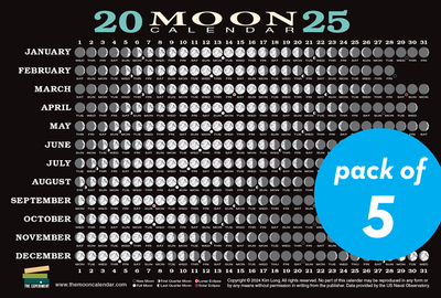 2025 MOON CALENDAR CARD 5 PACK - LONG KIM