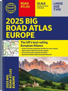 2025 Philip's Big Road Atlas of Europe: (A3 Spiral Binding)
