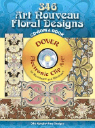 346 Art Nouveau Floral Designs CD-ROM and Book