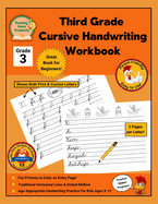 3rd Grade Cursive Handwriting Workbook: Cursive Handwriting Workbook for Kids Beginners Cursive Writing Practice Book