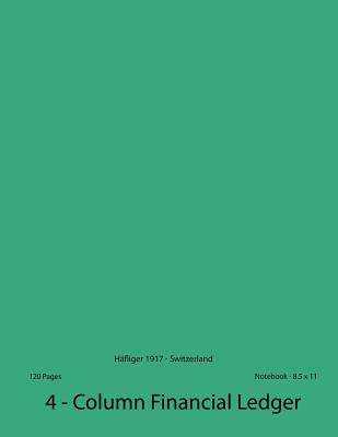 4 Column General Ledger - Hafliger 1917 - Switzerland