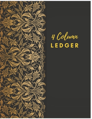 4 Column Ledger: Vintage Black Accounting Ledger Books: Accounting Ledger Sheets, General Ledger Accounting Book, 4 Column Record Book: 4 Column Account Book: Ledger Notebook: 4 Column Ledger Record Book: General Expense Journal. - Henry, Sharon