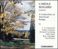 A Collection of American Songs - Carole Bogard (soprano); David Del Tredici (piano); John Moriarty (piano); Richard Cumming (piano)