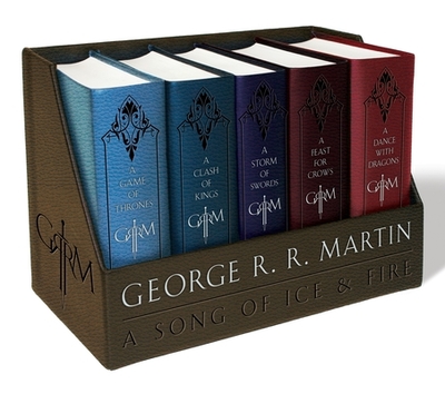 A Game of Thrones Leather-Cloth Boxed Set: A Game of Thrones, a Clash of Kings, a Storm of Swords, a Feast for Crows, and a Dance with Dragons - Martin, George R R