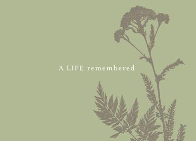 A Life Remembered: A Memorial Guest Book - Zadra, Dan (Compiled by)