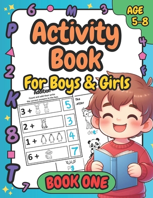 Activity Book For Boys & Girls: Age 5-8, (Book One) 80 Pages To Complete: Word Trace, Maze, Math, Alphabet, Crossword, ABC - Books, Tiny Talent