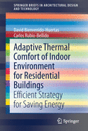 Adaptive Thermal Comfort of Indoor Environment for Residential Buildings: Efficient Strategy for Saving Energy