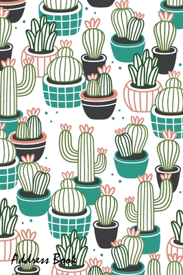 Address Book: For Contacts, Addresses, Phone, Email, Note, Emergency Contacts, Alphabetical Index With Cactus Pots Seamless Pattern - Shamrock Logbook
