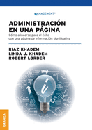 Administracin En Una Pgina: Cmo alinearse para el xito con una pgina de informacin significativa