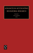 Advances in Accounting Behavioral Research