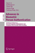 Advances in Biometric Person Authentication: 5th Chinese Conference on Biometric Recognition, Sinobiometrics 2004, Guangzhou, China, December 13-14, 2004, Proceedings