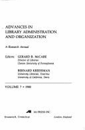 Advances in Library Administration and Organization: Volume 7 - McCabe, Gerard B (Editor), and Kreissman, Bernard (Editor)