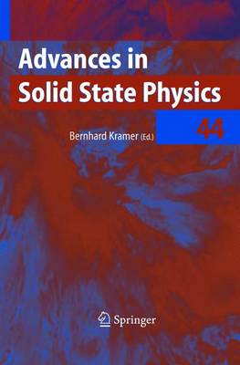 Advances in Solid State Physics - Kramer, Bernhard (Editor)