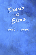 Agenda Scuola 2019 - 2020 - Elena: Mensile - Settimanale - Giornaliera - Settembre 2019 - Agosto 2020 - Obiettivi - Rubrica - Orario Lezioni - Appunti - Priorit - Elegante effetto Acquerello con Rose Blu