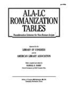 ALA-LC Romanization Tables: Transliteration Schemes for Non-Roman Scripts - American Library Association