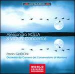 Alesandro Rolla: 3 Violin Concertos