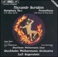 Alexander Scriabin: Symphony No. 1; Prometheus - Inger Blom (mezzo-soprano); Lars Magnusson (tenor); Love Derwinger (piano); Stockholm Philharmonic Choir (choir, chorus);...